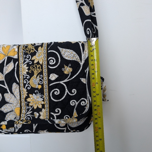 Vera Bradley Lindsey Yellow Bird Pattern Messenger Bag - Picture 11 of 17